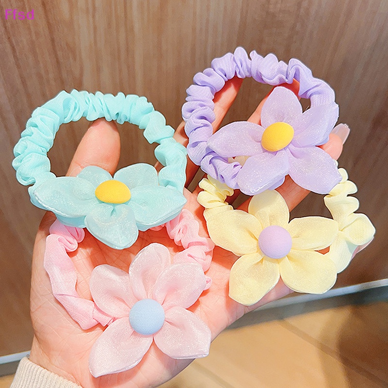 {Ffsd} Dây Buộc Tóc Cao Su Co Giãn Không Làm Tổn Thương Tóc Cho Bé Gái * Hàng Bán Chạy