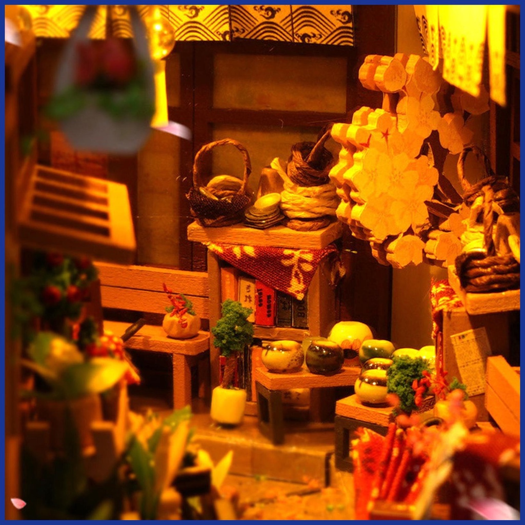 Sách Nook After The Rain Book Nook Kệ Đứng Để Góc Sách DIY Bộ Đồ Chơi Nhà Búp Bê Aavn