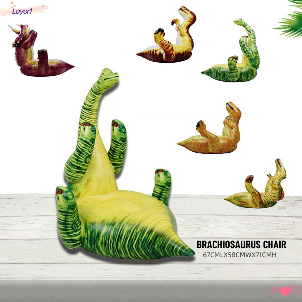 Phao Bơm Hơi Hình Khủng Long Hoạt Hình Cho Bé Tập Ngồi 1 Tháng Tuổi