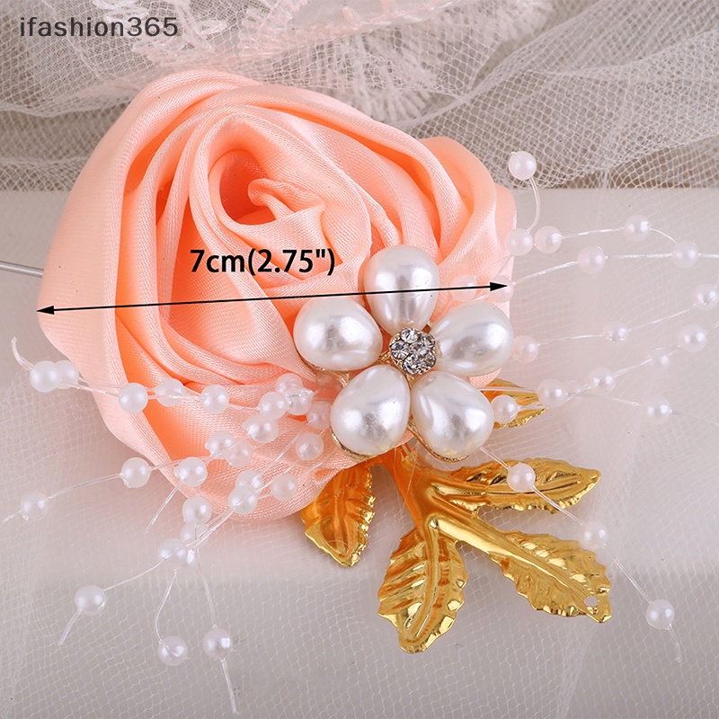 Vòng Tay Hoa Hồng Bằng Vải Sa Thạch Thời Trang 365 Cho Phù Dâu / Tiệc Cưới