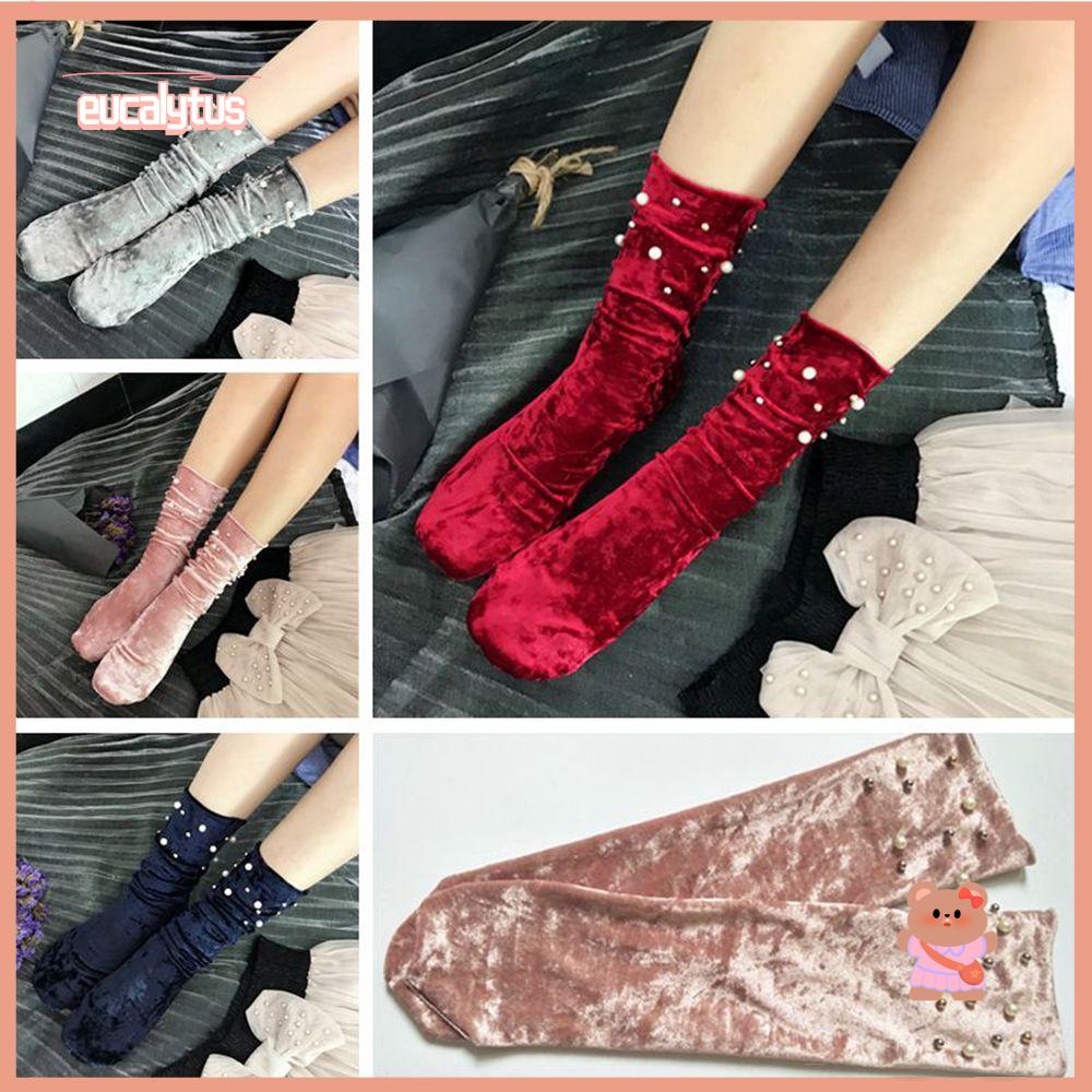 Vớ Nhung Mềm Phong Cách Vintage Thời Trang Cho Nữ