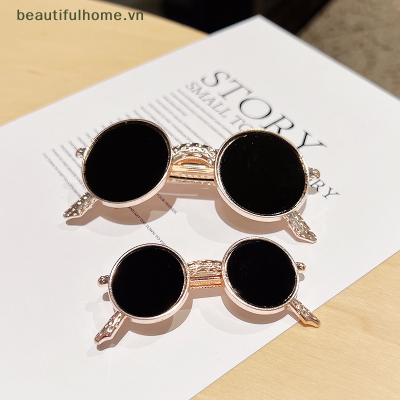 Kẹp Tóc Hình Mắt Kính Bằng Kim Loại Thanh Lịch Sáng Tạo Cho Nữ