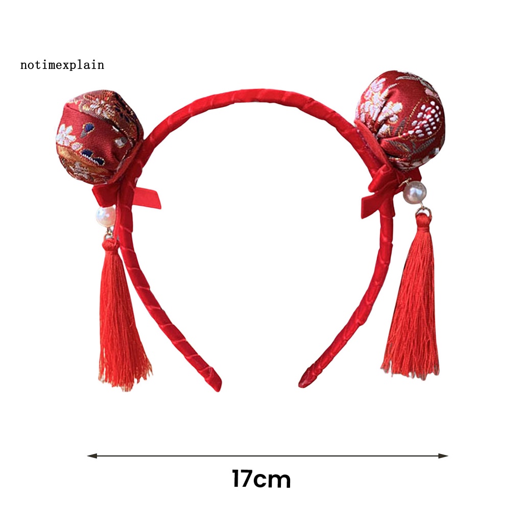 Nta Băng Đô Cài Tóc Đính Ngọc Trai Giả Thiết Kế Tua Rua Đôi Phong Cách Trung Hoa Cho Nữ Mỗi Ngày