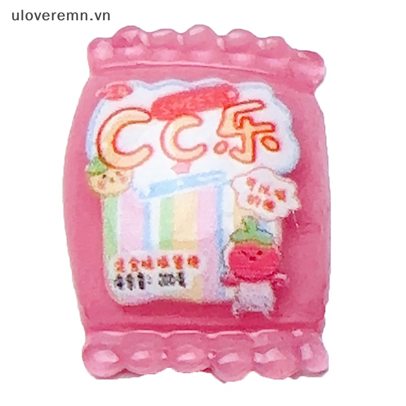 Set 5 Kẹp Tóc Hình Cây Kem Mini Bằng Nhựa Resin Phát Quang DIY Trang Trí Điện Thoại / Giày Dép