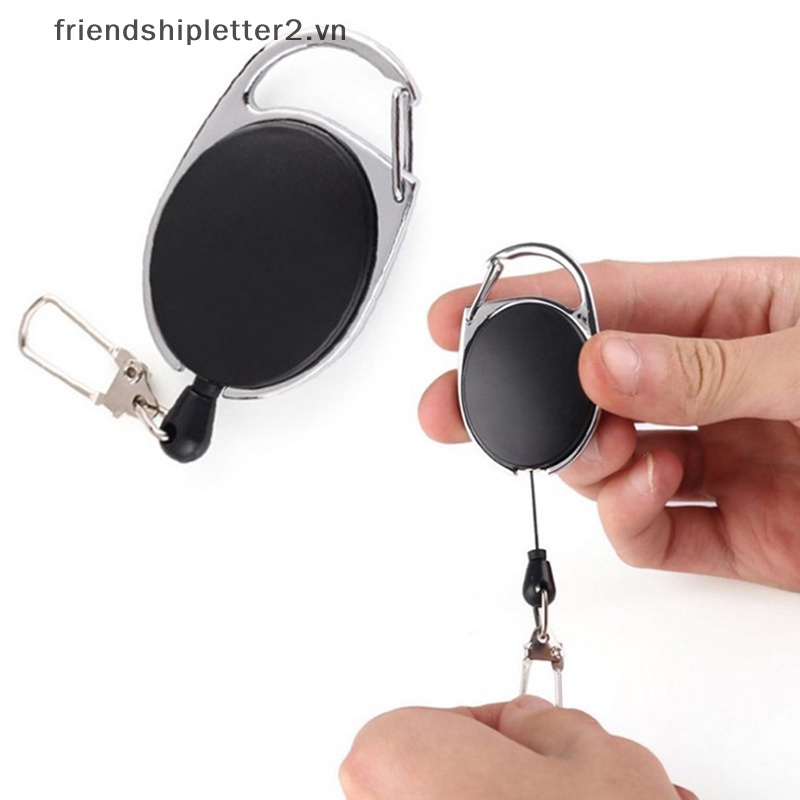 1 Vòng Khóa Dây Kéo ID / Thẻ Tên Màu Đen Có Thể Thu Gọn [Mới] [Mới] [Mới] [Mới] [Mới] Giá Đỡ Thẻ ID