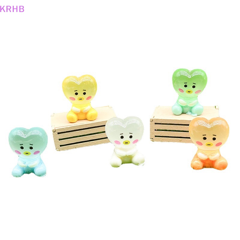 Set 2 Kẹp Tóc Hình Trái Tim Người Ngoài Hành Tinh Bằng Resin Phát Quang Dễ Thương DIY Mới