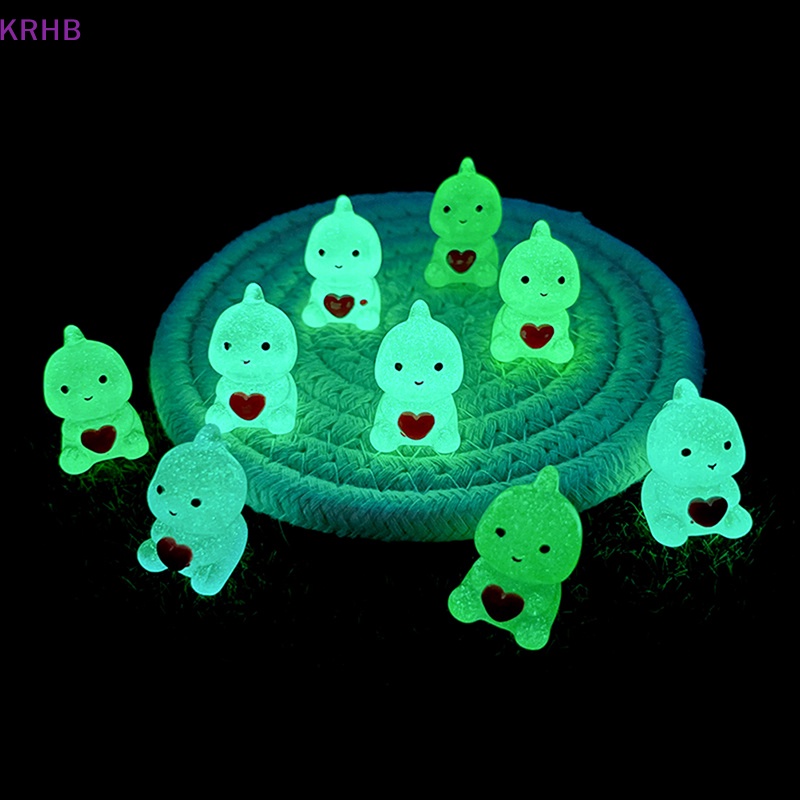 Bộ 5 Mô Hình Khủng Long Mini Bằng Nhựa Phát Quang Dùng Trang Trí DIY Mới