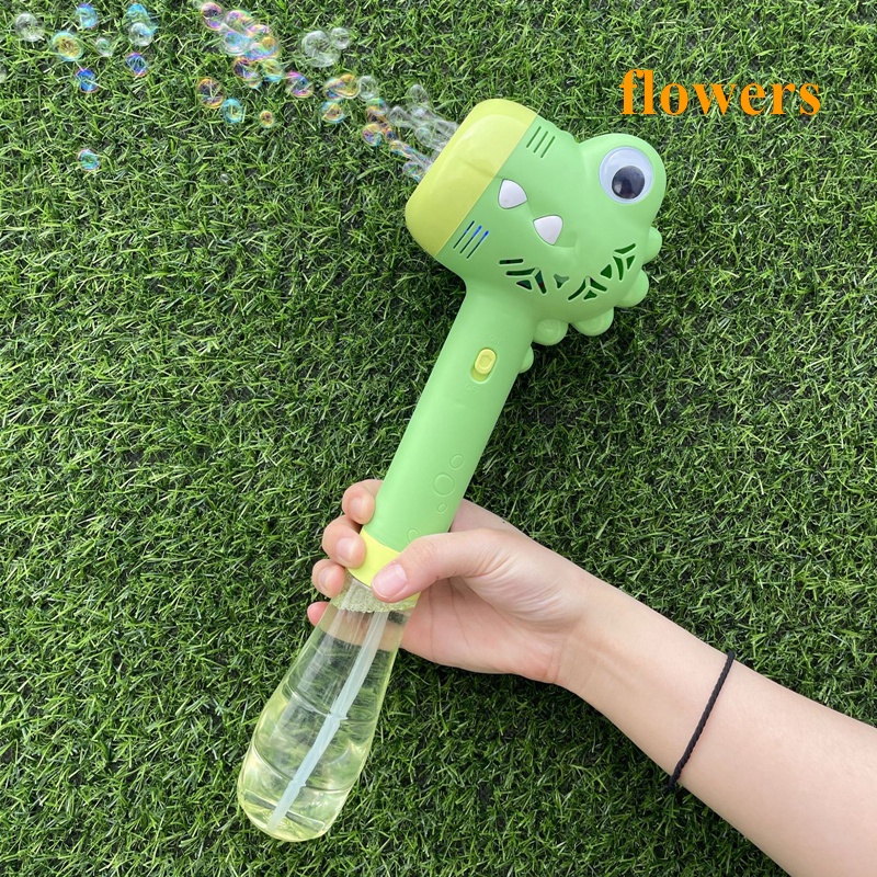 Máy Thổi Bong Bóng Hình Cá Sấu / Gà / Kỳ Lân Có Đèn Và Nhạc Vui Nhộn Cho Bé