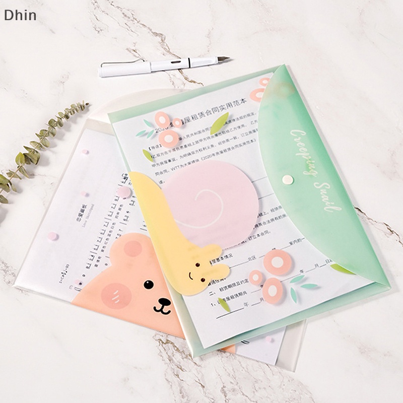 Túi Đựng Tài Liệu Khổ A4 Bằng PVC Trong Suốt Chống Thấm Nước Họa Tiết Hoạt Hình Dễ Thương