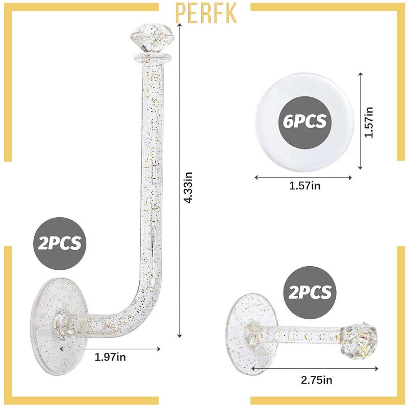 Móc Treo Kẹp Tóc Gắn Tường Trong Suốt Tiện Dụng Cho Nhà Bếp / Phòng Tắm