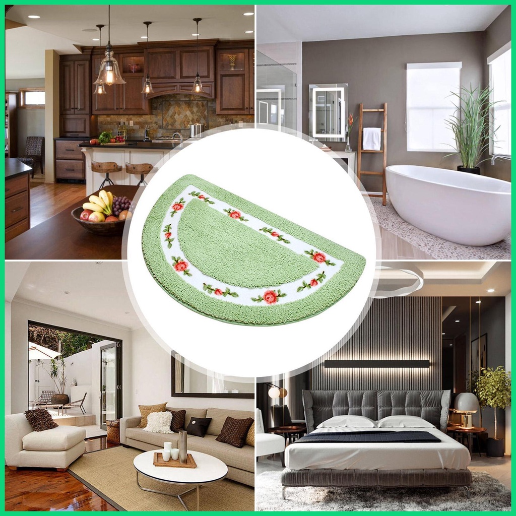 Thảm Chùi Chân Mềm Mại Thấm Hút Tốt In Họa Tiết Hoa Hồng Dành Cho Phòng Tắm / Nhà Bếp