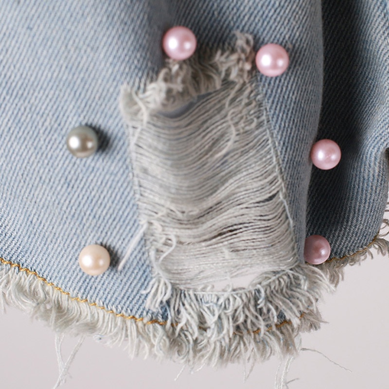 CATIMINI Quần Short denim Dáng Rộng In Hoạt Hình Kiểu Hàn Quốc Dễ Thương Cho Bé Gái