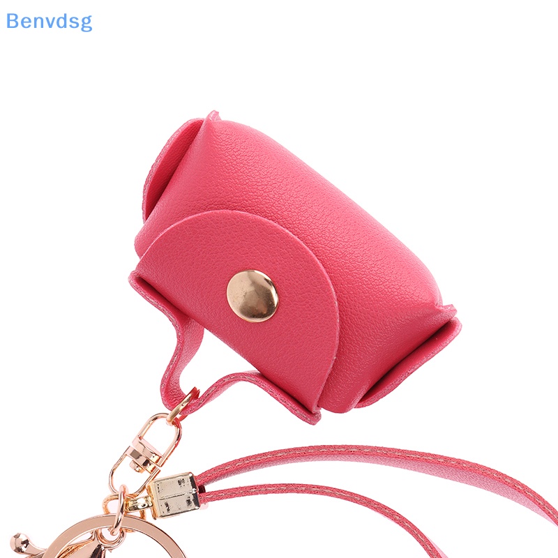 Benvdsg > Hộp Đựng Tai Nghe / Tiền Xu Mini Bằng Da Mềm Có Móc Khóa