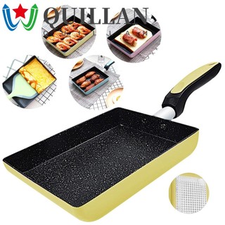 Chảo Chiên Trứng Hình Chữ Nhật Bằng Thép Không Gỉ Chống Dính Nhiều Màu Sắc