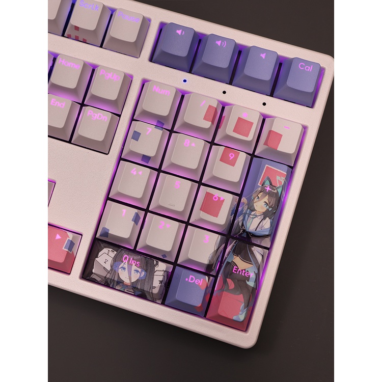 Tenndou Arisu Keycaps Cherry Profile Anime Blue Archive Chủ Đề PBT Dye Sub Bàn Phím Cơ Keycap