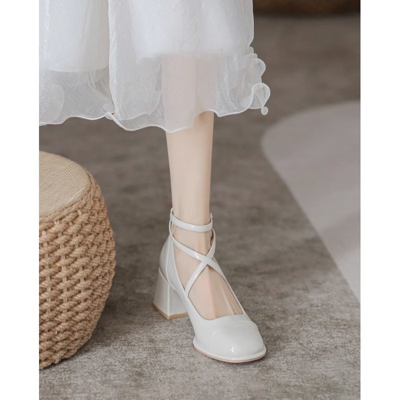 Duoya Tóc Thẳng ~ [Hàng Có Sẵn] Giày Sandal Bít Mũi Rỗng Phong Cách Cộng Hòa Mùa Hè Thiết Kế Rỗng Thời Trang Cho Nữ