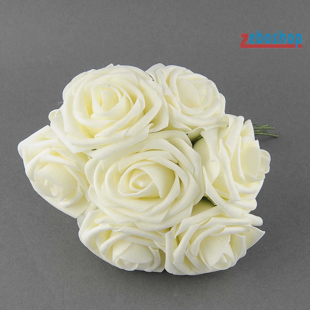 Set 10 Bông Hoa Hồng PE Nhân Tạo DIY Trang Trí Nhà Ở / Tiệc Cưới