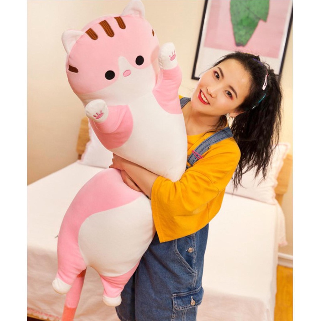 Mèo Nhồi Bông Mềm Mại Xinh Xắn 70cm