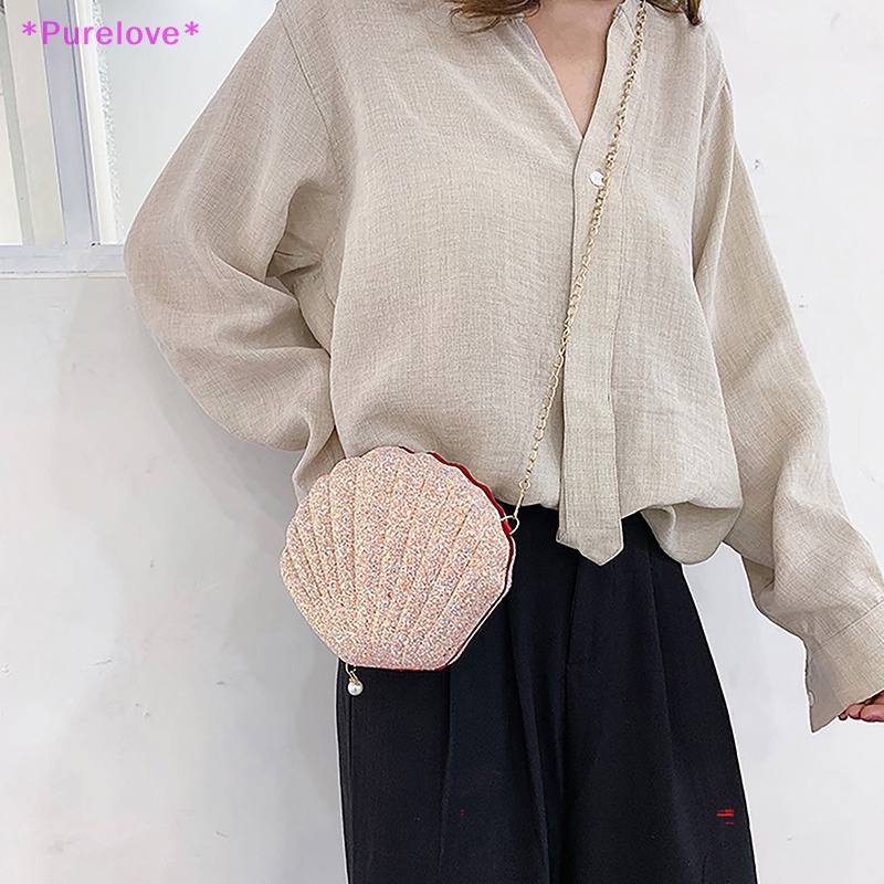 Túi Đeo Chéo Mini Đính Hạt Ngọc Trai Lấp Lánh Xinh Xắn Mới