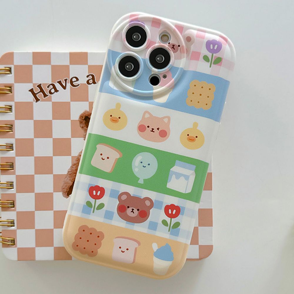 Ốp Điện Thoại TPU Mềm Chống Sốc In Hình Thú Hoạt Hình Dễ Thương Cho IPhone 11 14 13 12 Pro Max