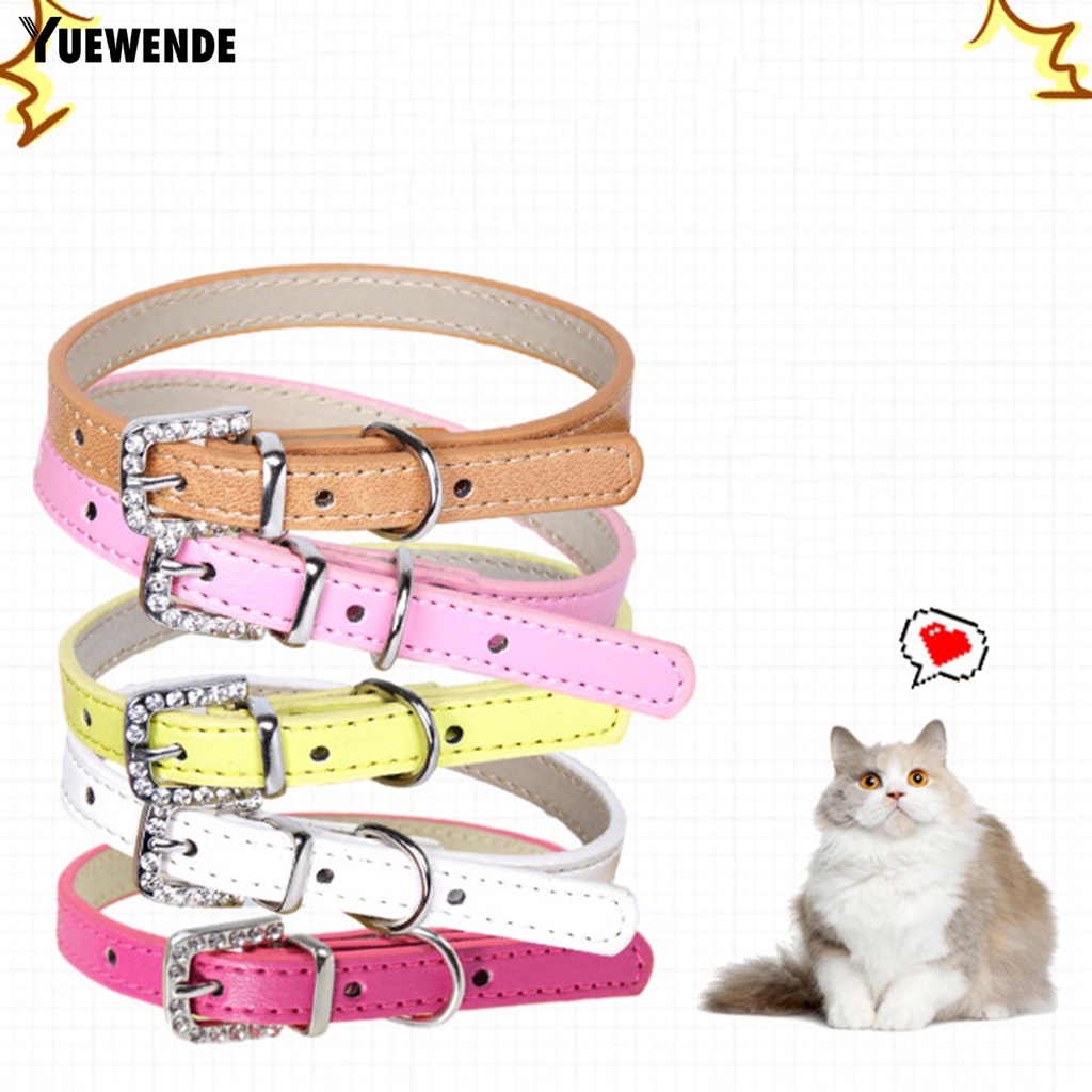 Vòng Cổ Giả Da MàU Trơn Cho Thú Cưng