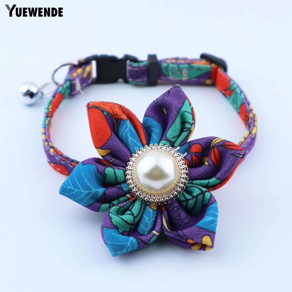 Vòng Cổ Thoáng Khí Trang Trí Hoa Có Thể Giặt Lại Dành Cho Cún Cưng YQ.E