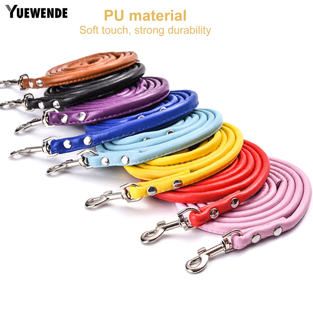 Dây Dắt Thú Cưng Đi Dạo Chống Sặc Màu Trơn Dễ Thương