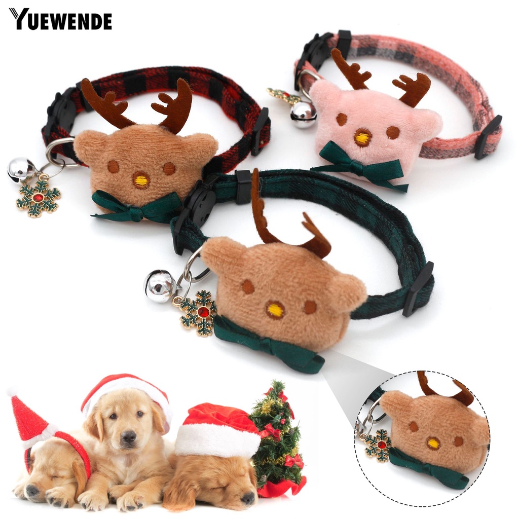 Yq.e Vòng Cổ Họa Tiết Caro Mềm Mại Có Chuông Dành Cho Thú Cưng