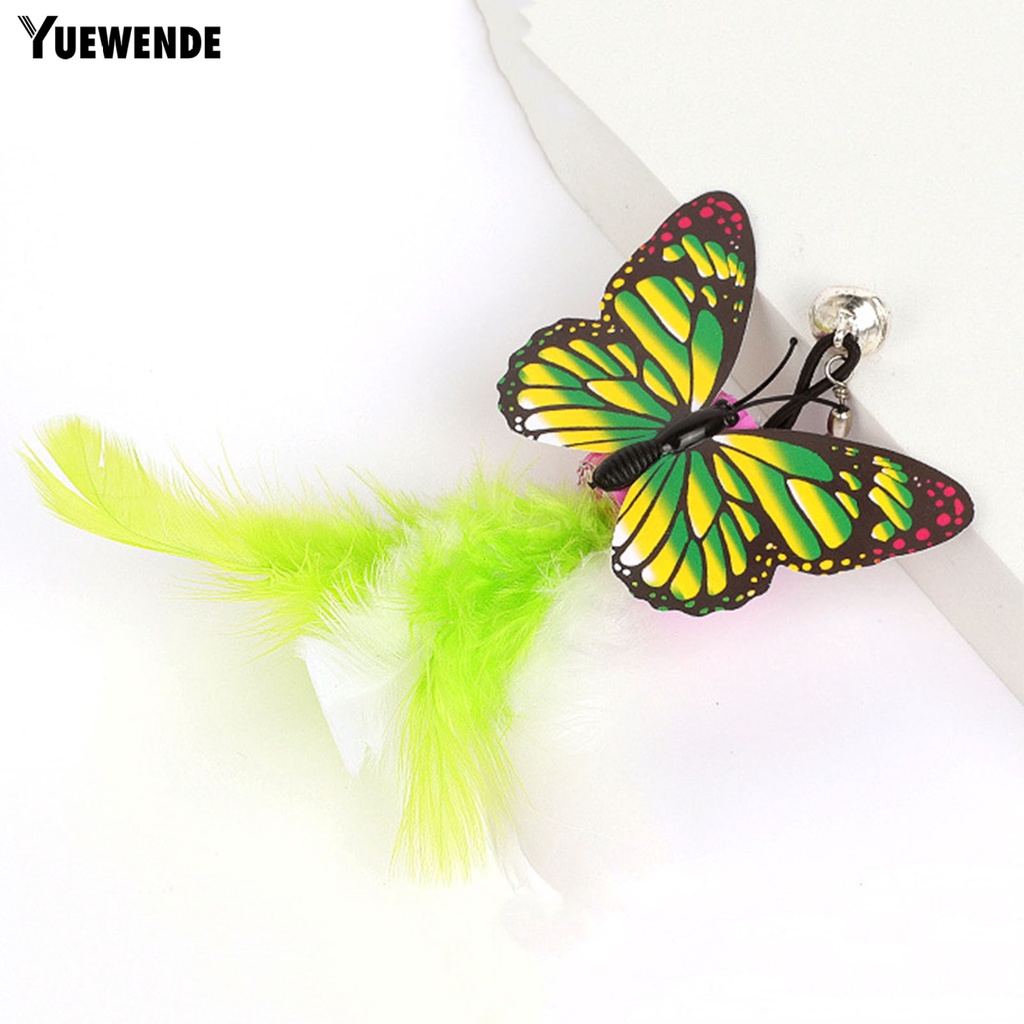 Đồ Chơi Tương Tác Giải Tỏa Căng Thẳng Hình Bướm Gắn Lông Vũ Cho Mèo Cưng