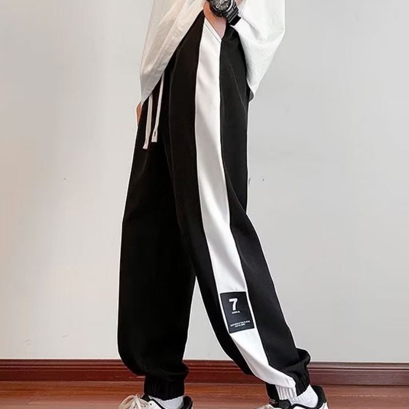 Quần Legging Lụa Lạnh Mỏng Dáng Rộng Phong Cách Retro Mỹ Thời Trang Xuân Hè Cho Nam