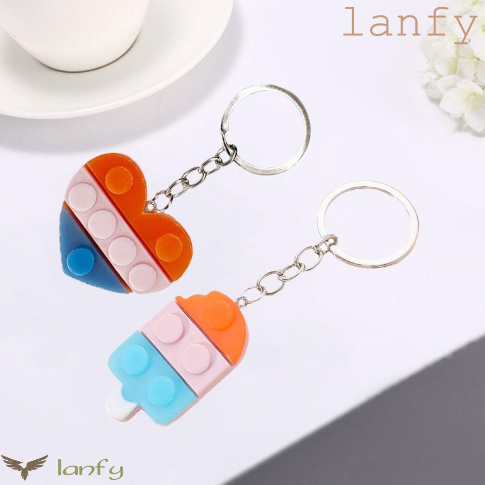 Móc Khóa Hình Trái Tim / Viên Gạch Dễ Thương Dùng Làm Quà Tặng Valentine