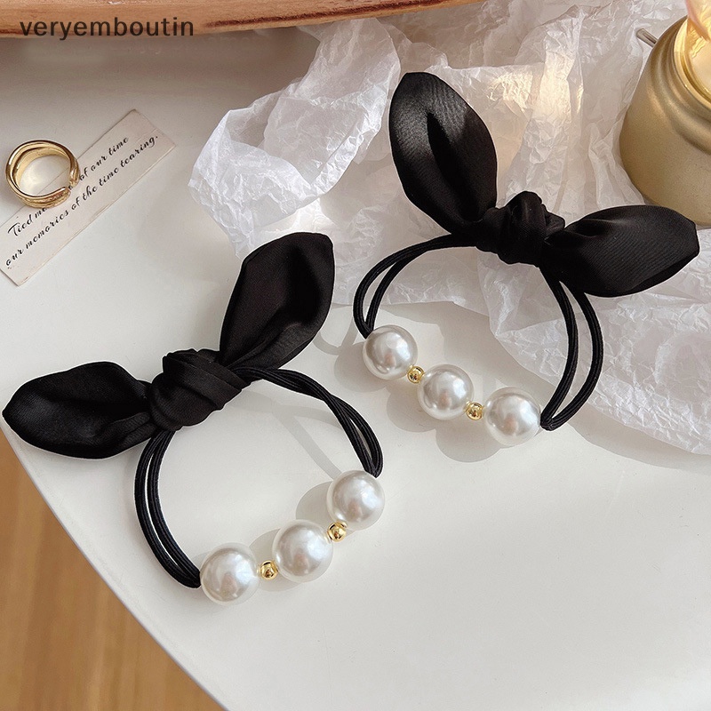 Dây Cột Tóc Cao Su Co Giãn Đính Ngọc Trai Thời Trang Phong Cách Hàn Quốc Cho Nữ