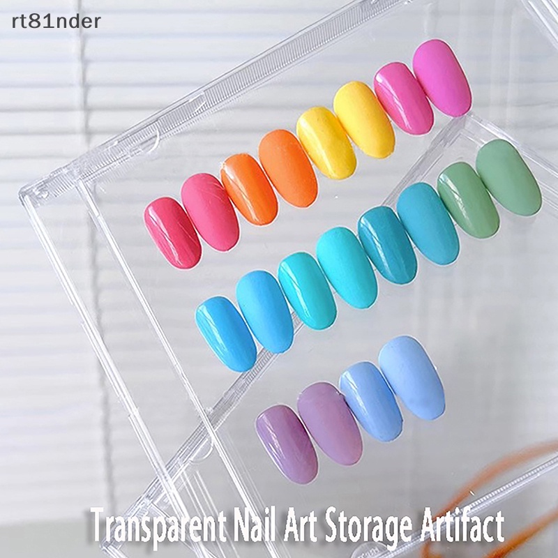 Rt Bộ 5 Hộp Đựng Mẫu Thử Móng Tay Chống Bụi Nhiều Màu Sắc