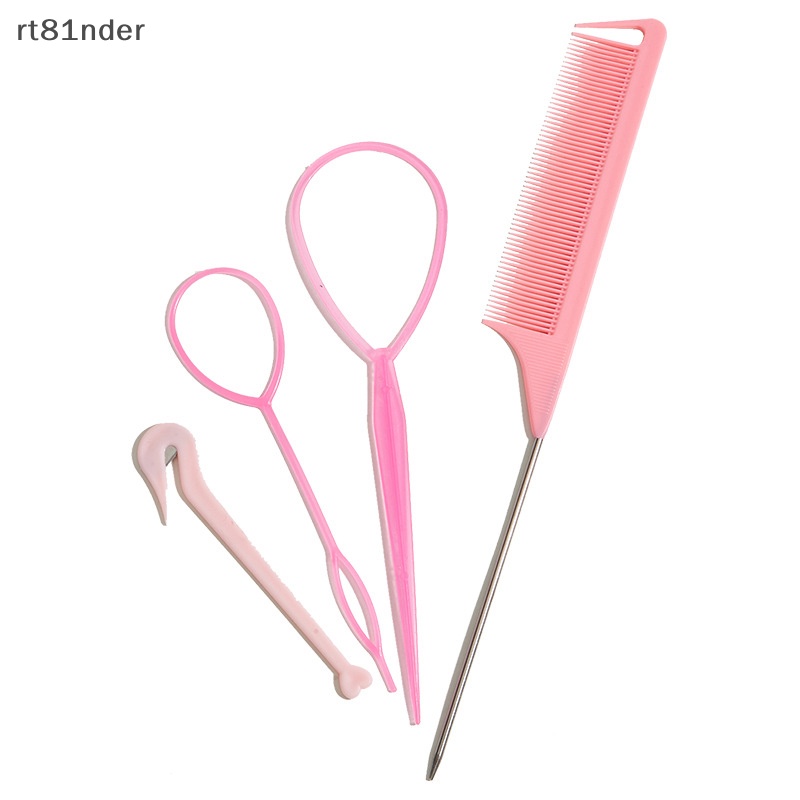 Set 4 Lược Bện Tóc Co Giãn Tạo Kiểu Tóc Phong Cách Pháp