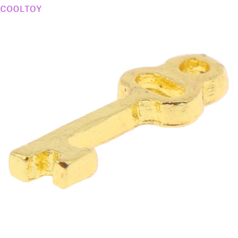 Cooltoy Tay Nắm Cửa Kim Loại Mini Màu Vàng Kèm Chìa Khóa Tỉ Lệ 1 / 12 Trang Trí Nhà Búp Bê