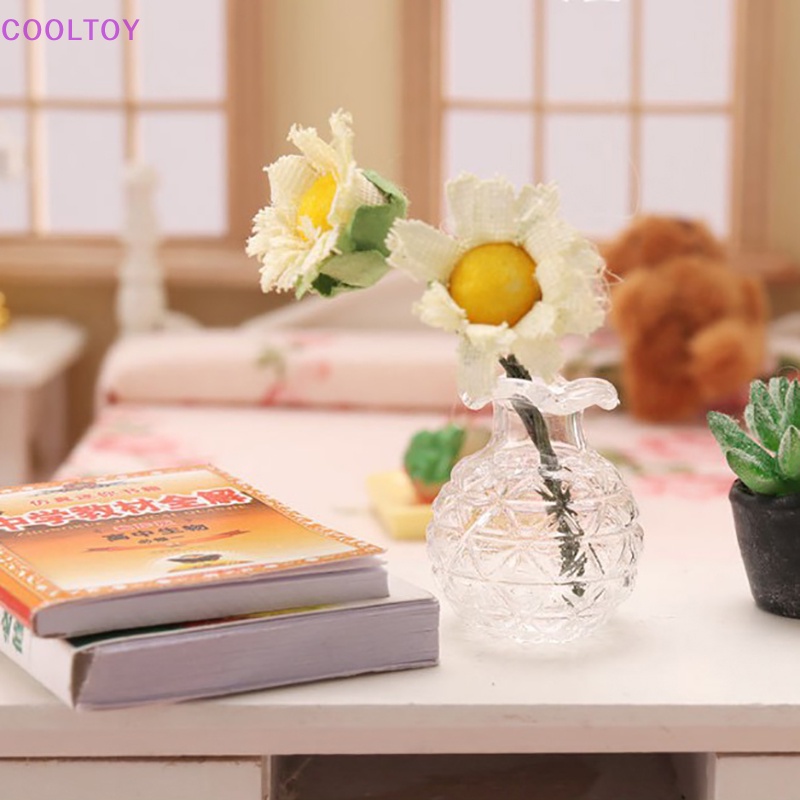 Bình Hoa Thủy Tinh Nhỏ Xinh Trang Trí Nhà Búp Bê Tỉ Lệ 1: 12