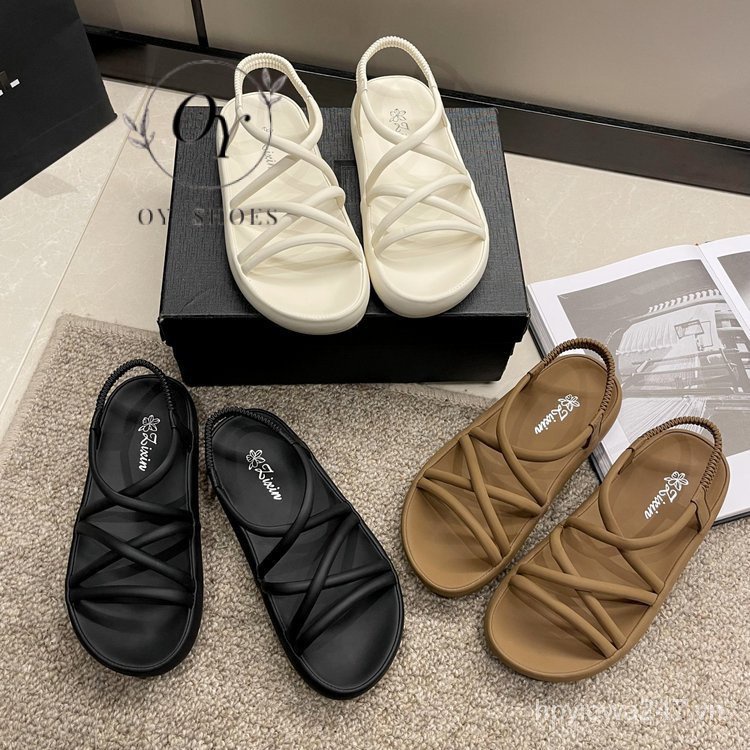 Sandal Roman Mùa Hè 2023 Phong Cách Mới Dày Dặn Dễ Phối Đồ Cho Mẹ Bầu
