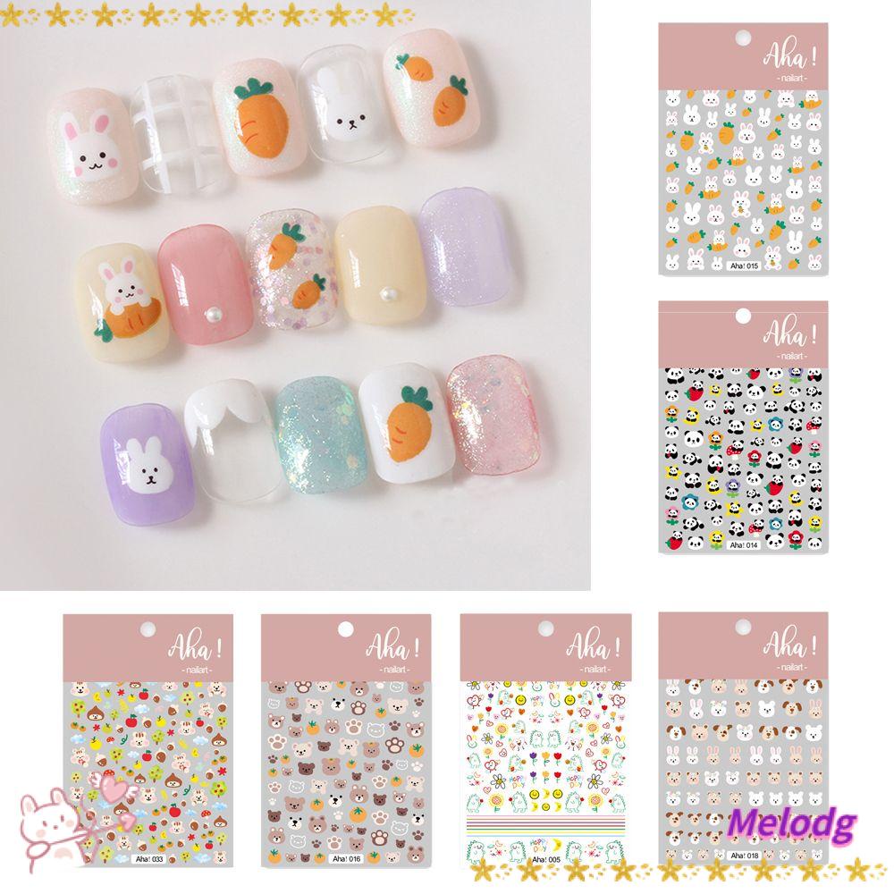 Miếng Dán Trang Trí Móng Tay Tự Dính Họa Tiết Hoạt Hình Dễ Thương