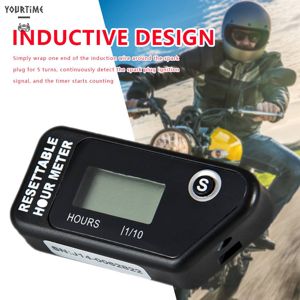 Máy Cắt Cỏ Kỹ Thuật Số LCD Chống Nước Có Thể Đặt Lại Cho Mô Tô / Xe Đạp /