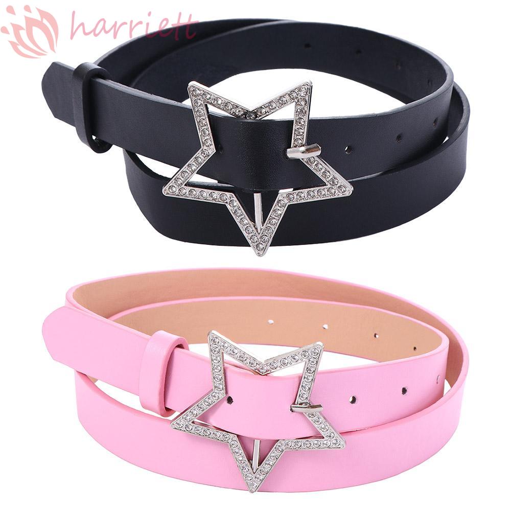 Thắt Lưng Thiết Kế Độc Đáo Cá Tính Thời Trang Cho Nữ|Thắt Lưng Da PU Khóa Hợp Kim Hình Ngôi Sao Năm Cánh Y2k