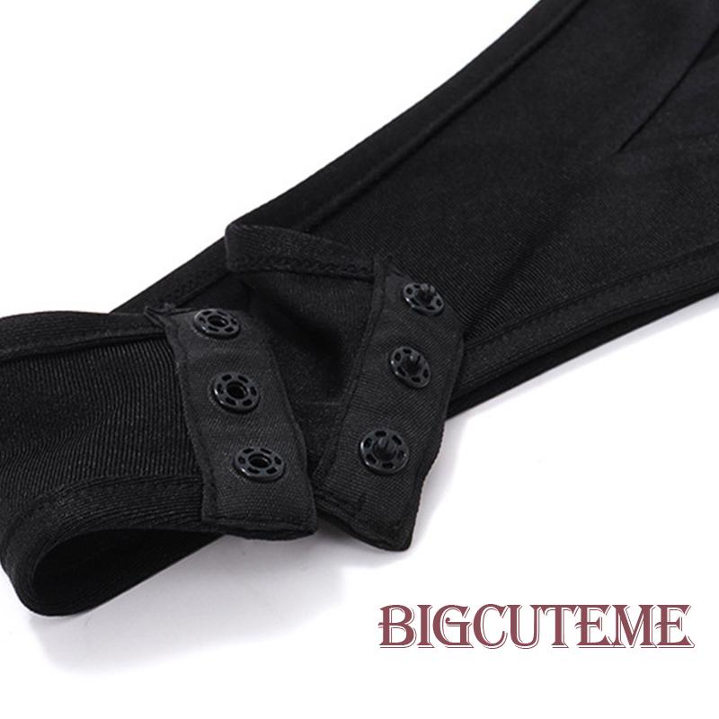 [] - Áo Liền Quần Cổ Chữ V Không Tay Phối Lưới Dây Có Thể Điều Chỉnh Màu Đen Cho Nữ