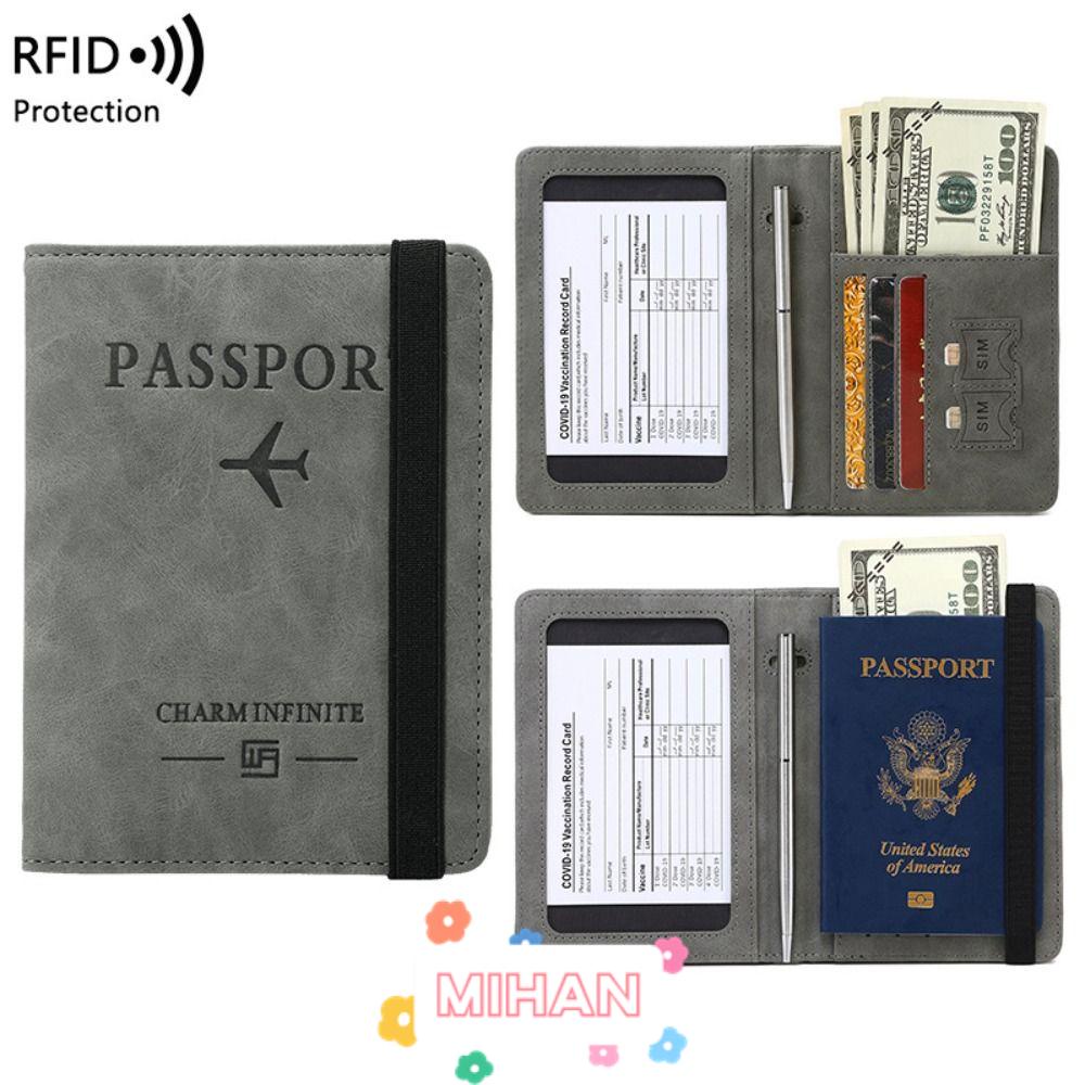Vỏ Bọc Hộ Chiếu Chất Liệu Da Co Giãn MIHAN1 RFID