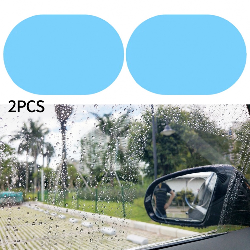 Bộ 2 Miếng Phim Dán Kính Chiếu Hậu Xe Hơi Chống Nước Mưa Tiện Dụng