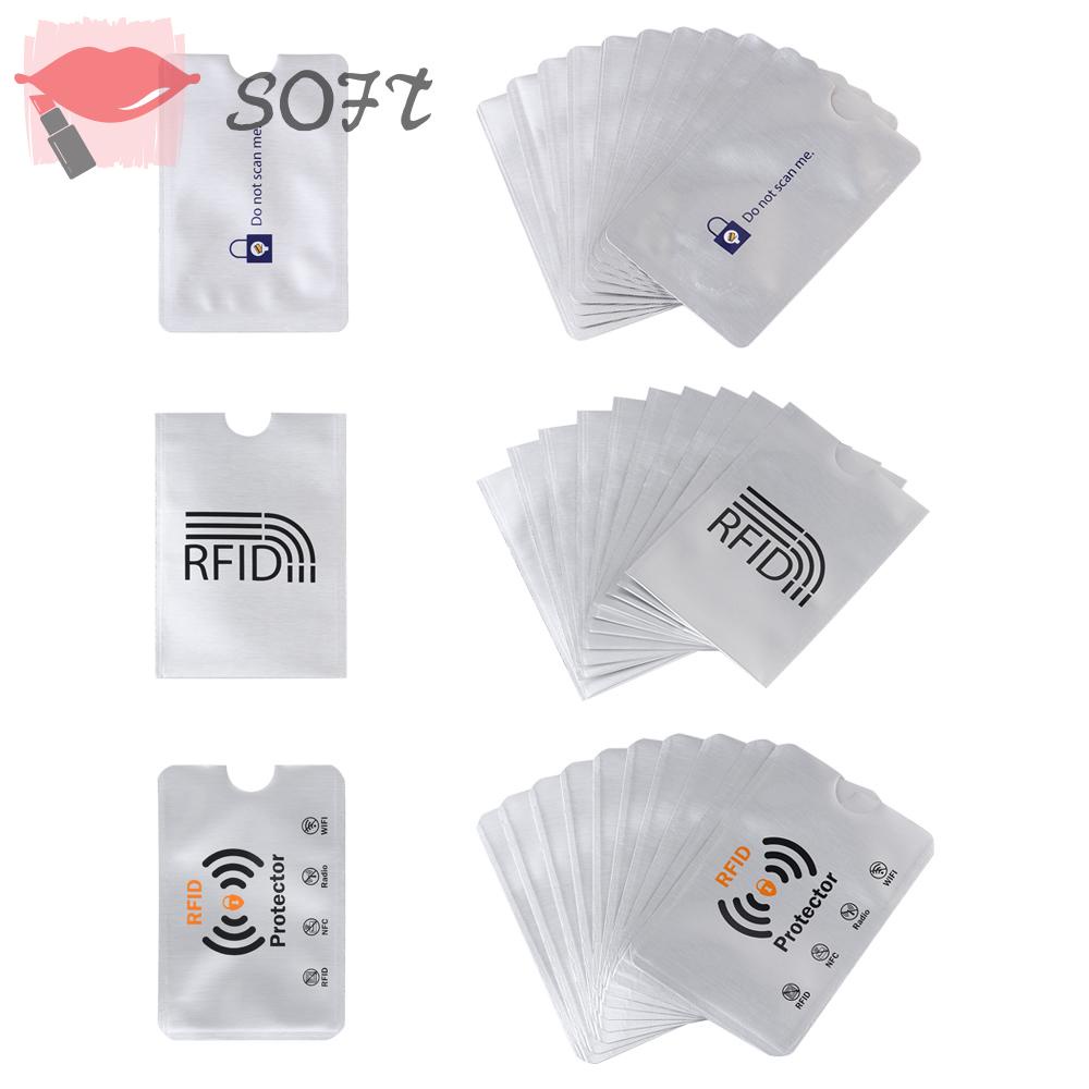 Set 10 Túi Nhôm Đựng Thẻ Rfid Chống Quét Rfid