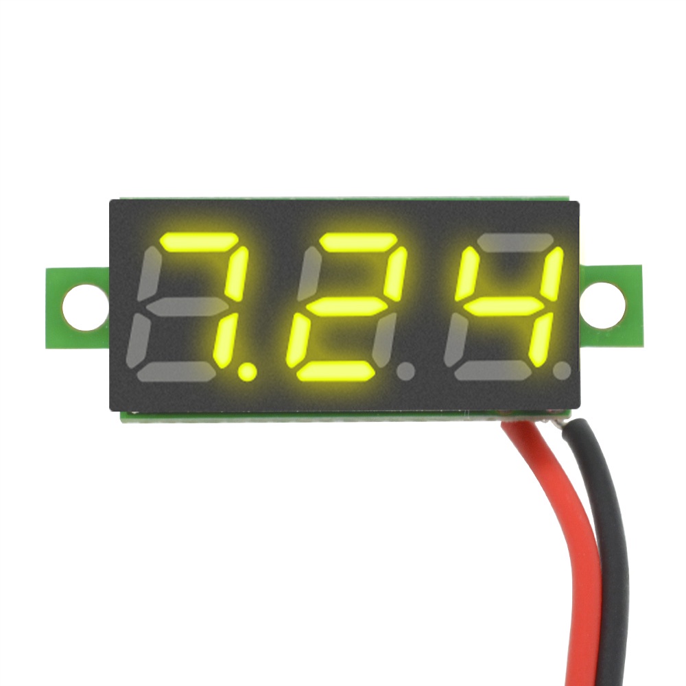 RIRIHI Vôn kế màn hình led 2 dây dc 2.5-30v 0.28 "