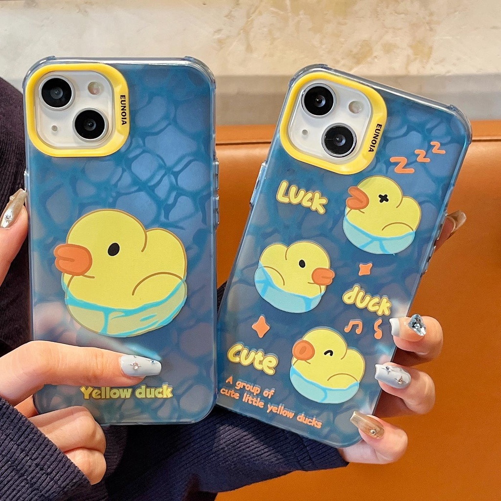 Ốp Điện Thoại TPU Mềm Nhám Chống Sốc In Hình Vịt Hoạt Hình Dễ Thương Cho iPhone 14 13 12 11Pro Max