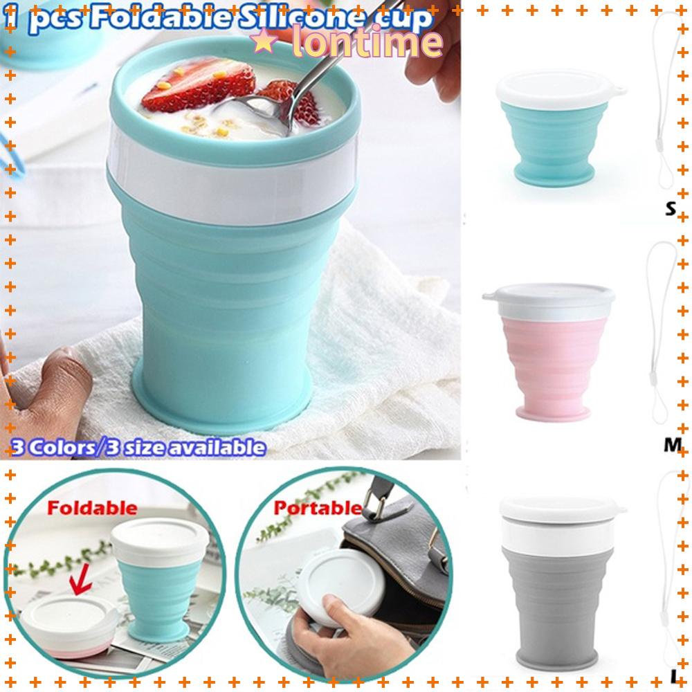 Cốc Uống Nước Silicone Gấp Gọn Được LONTIME 100 / 200 / 350ml