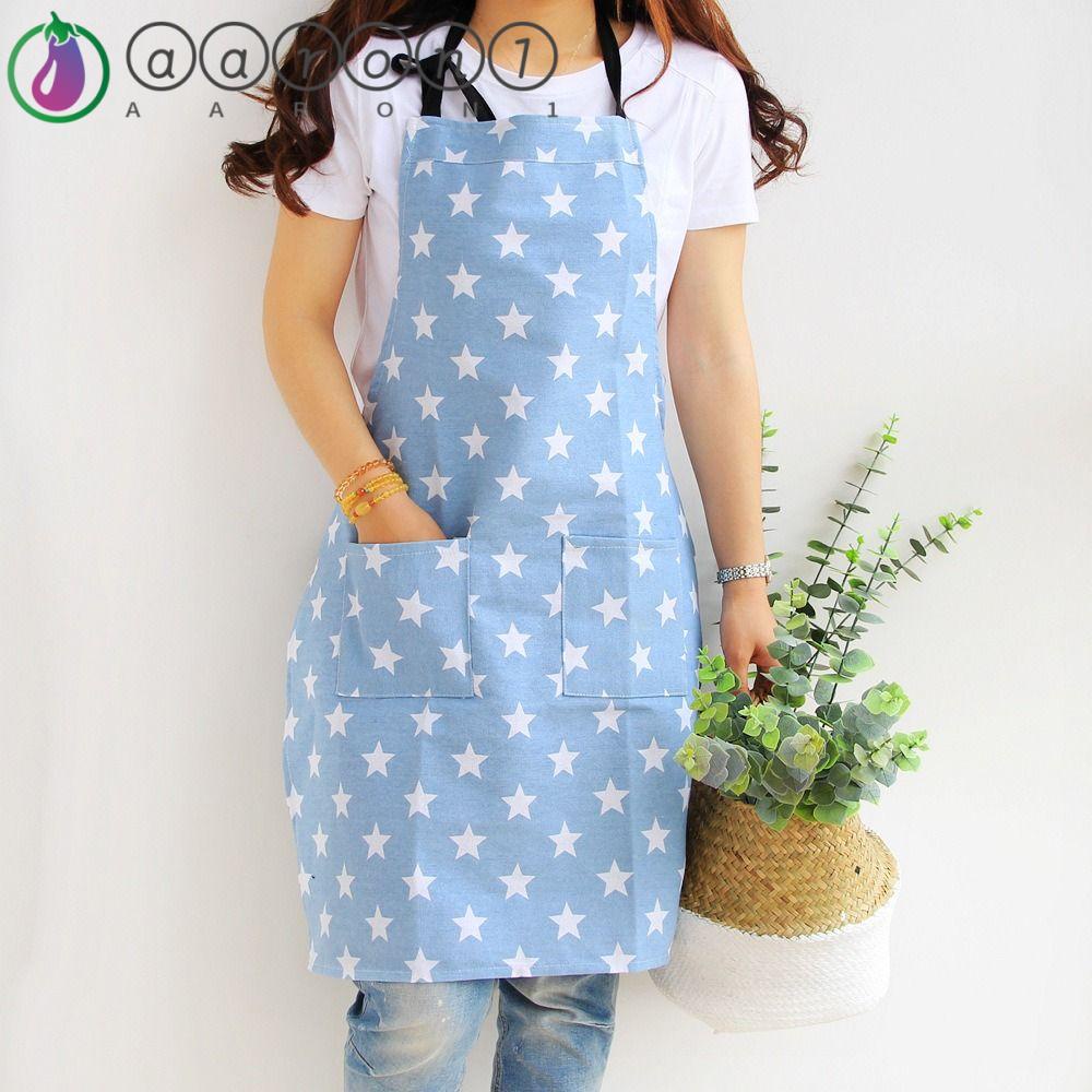 Tạp Dề AARON1 Họa Tiết Ngôi Sao Năm Cánh Chống Thấm Dầu Có Túi Tiện Dụng Cho Nhà Bếp