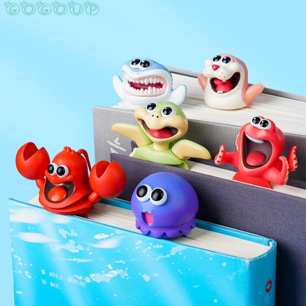 Thẻ Đánh Dấu Trang Sách PVC Họa Tiết Hoạt Hình 3D Sáng Tạo