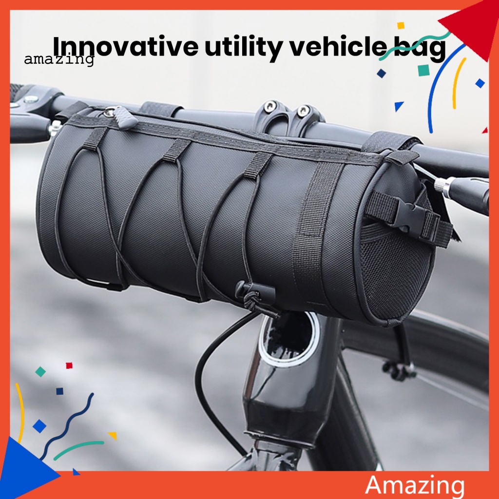 [AM] Túi Giả Da Có Dây Khóa Kéo Trước Xe Đạp Leo Núi